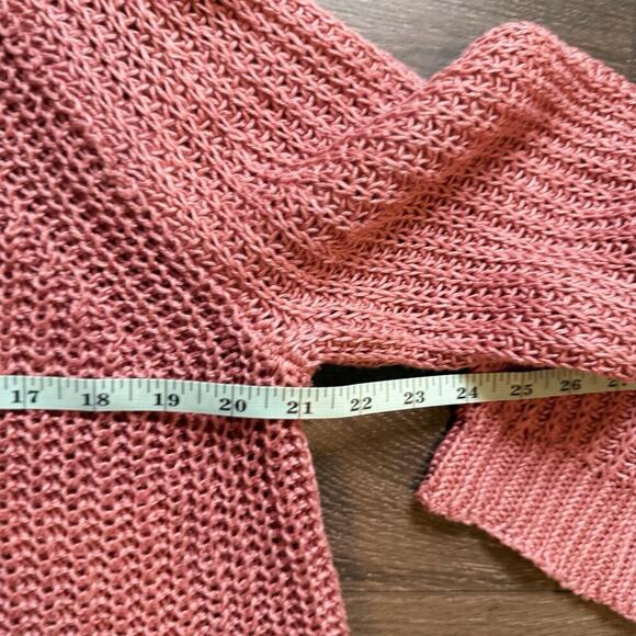 J. Crew Relaxed Fit Open Knit Sweater 100% Linen Beach Sweater Large 1926 - Picture 9 of 10